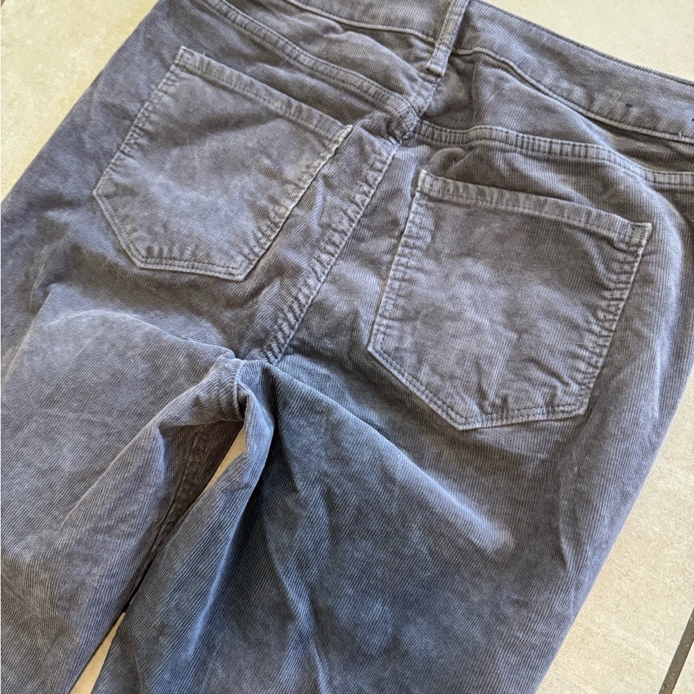 🔥 4 for $20 DEAL 🔥GAP High Rise Grey Corduroy Skinny Leggings Pants Sz 8/29T - Picture 11 of 12